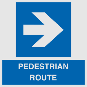 PEDESTRIAN ROUTE - right arrow